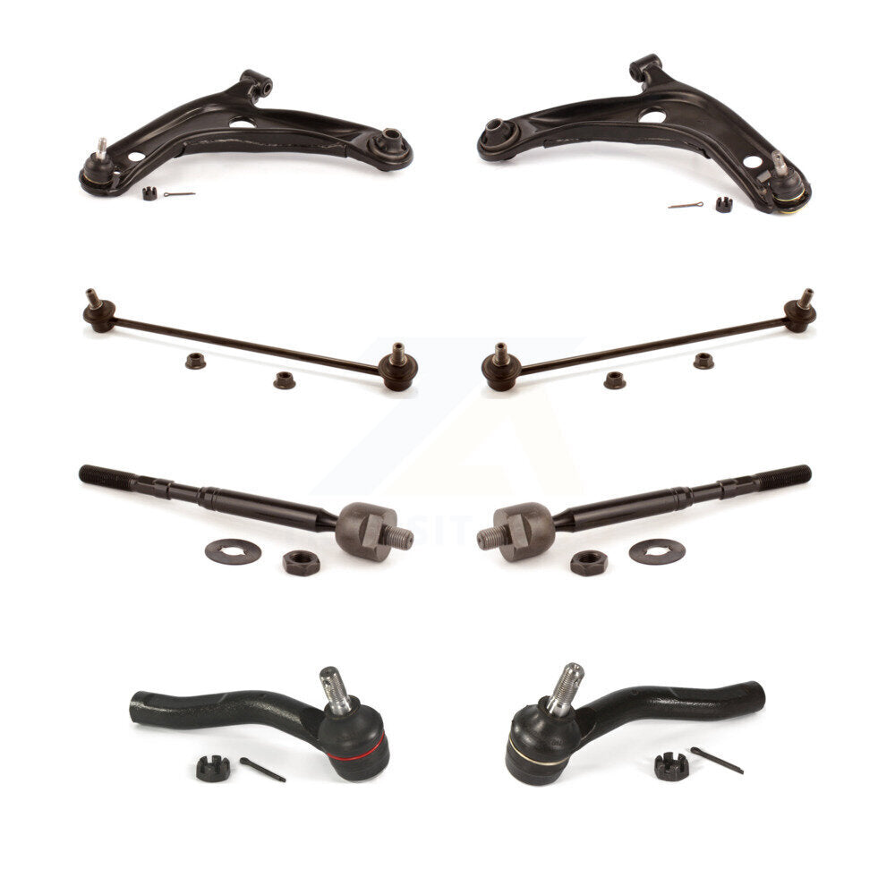 Control Arm Ball Joint Tie Rod End Link Front Kit (8Pc) For Toyota Yaris Prius C