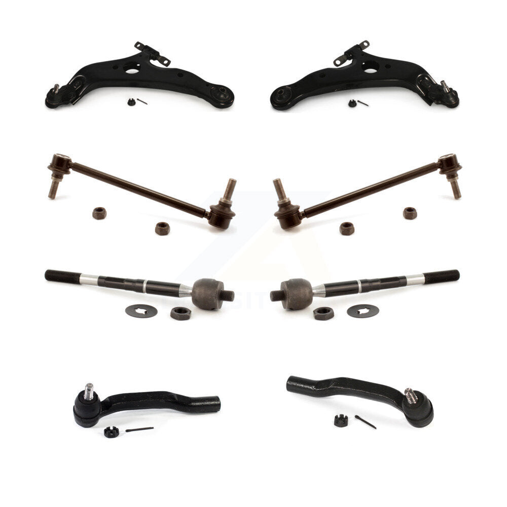 Control Arm Ball Joint Tie Rod End Link Front Kit (8Pc) For 04-10 Toyota Sienna