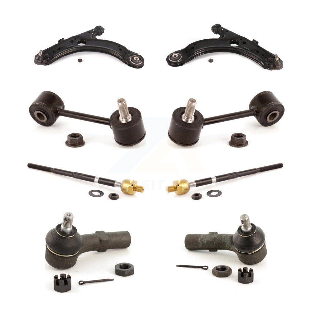 Control Arm And Ball Joint Tie Rod End Link Front Kit (8Pc) For Volkswagen Jetta