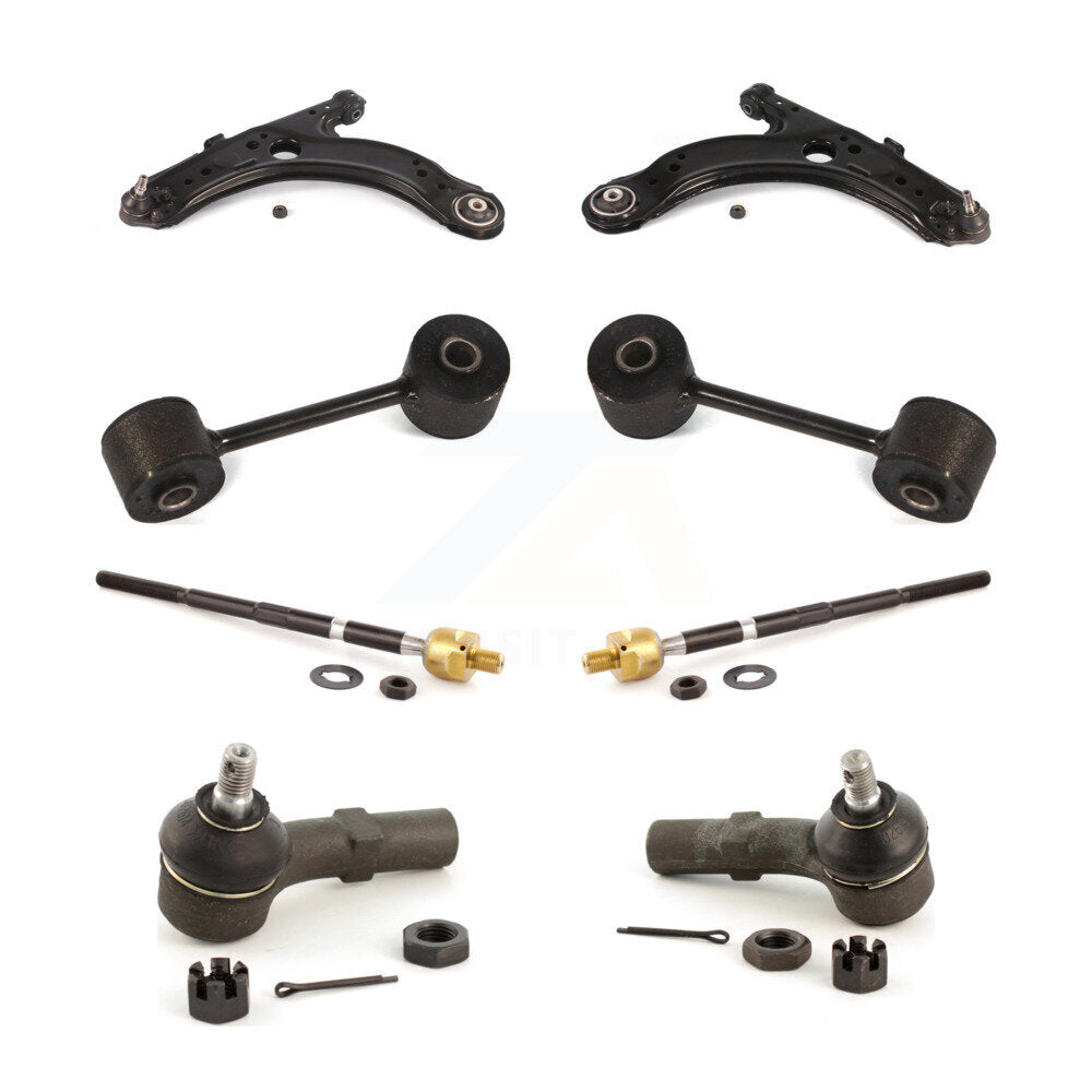 Control Arm And Ball Joint Tie Rod End Link Front Kit (8Pc) For Volkswagen Jetta