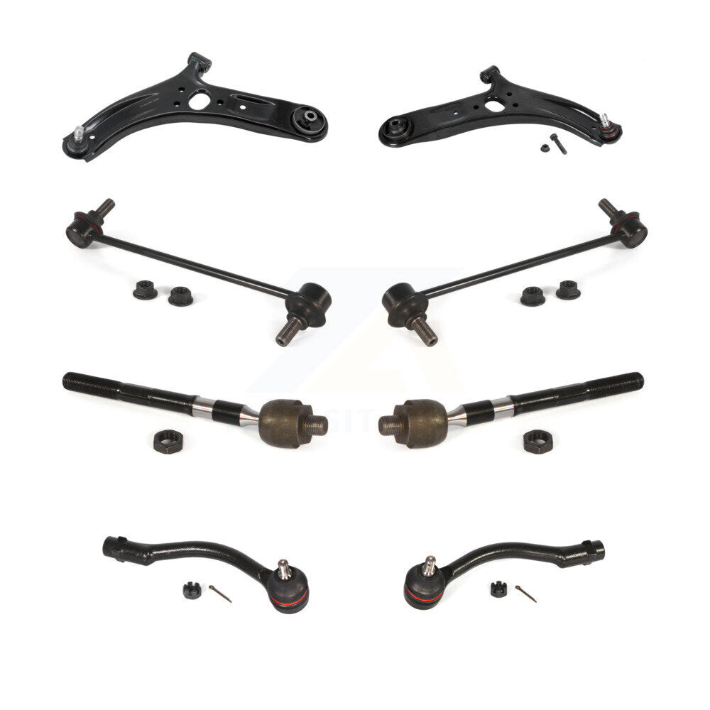 Suspension Control Arm & Ball Joint Tie Rod End Link Front Kit (8Pc) For Kia Rio