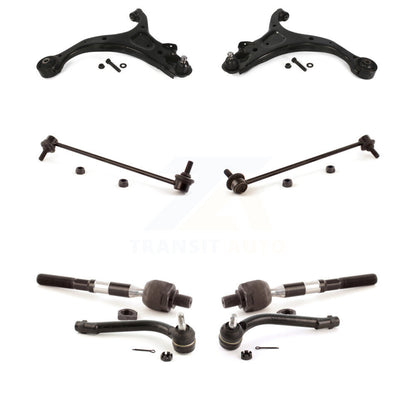 Control Arm Ball Joint Tie Rod End Link Front Kit (8Pc) For Hyundai Santa Fe Kia