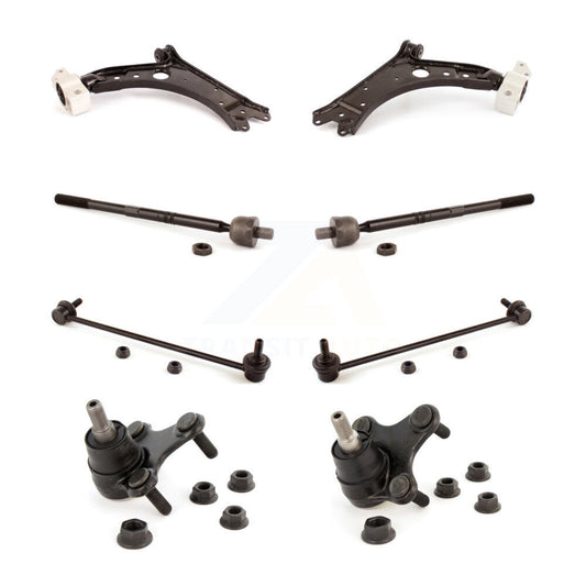 Suspension Control Arm Tie Rod End Link Ball Joint Front Kit (8Pc) For Jetta GTI
