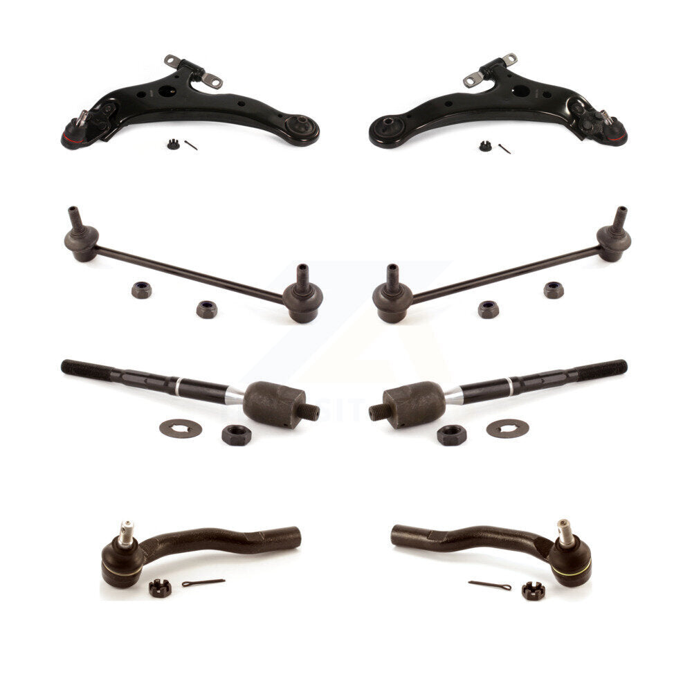 Control Arm And Ball Joint Tie Rod End Bar Link Front Kit (8Pc) For Toyota Camry