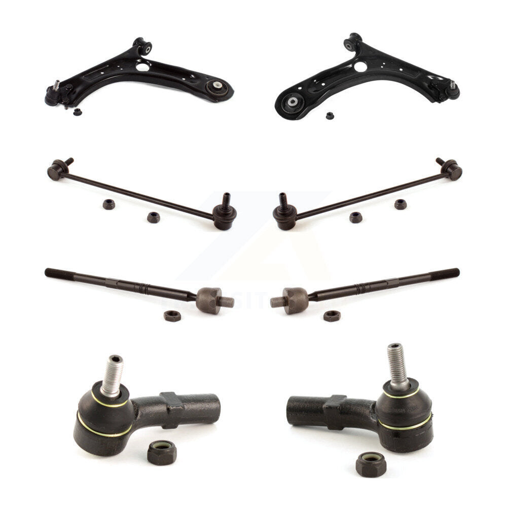Control Arm And Ball Joint Tie Rod End Link Front Kit (8Pc) For Volkswagen Jetta