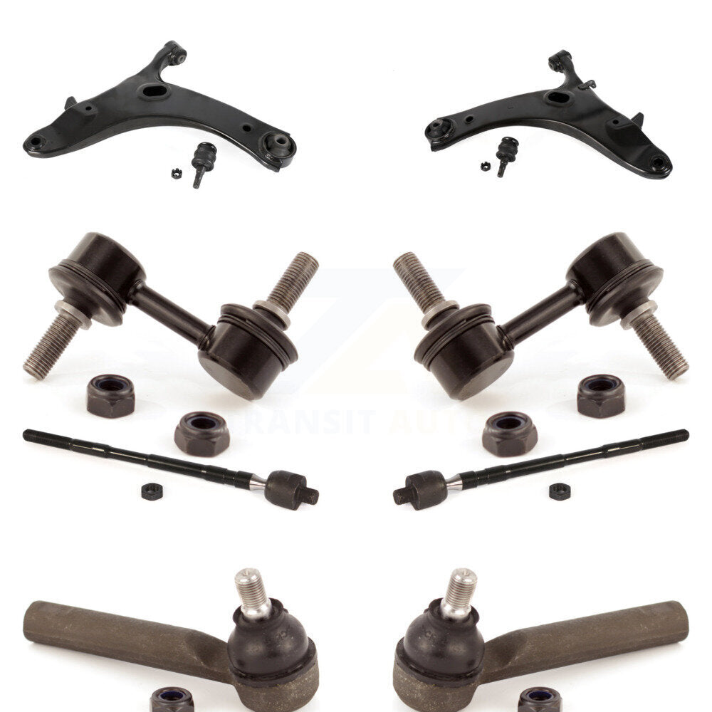 Control Arm And Ball Joint Tie Rod End Link Front Kit (8Pc) For Subaru Forester