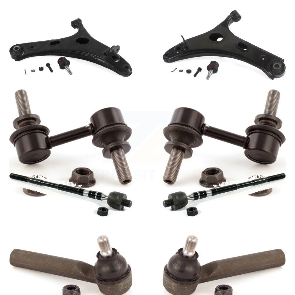 Control Arm And Ball Joint Tie Rod End Link Front Kit (8Pc) For Subaru Forester