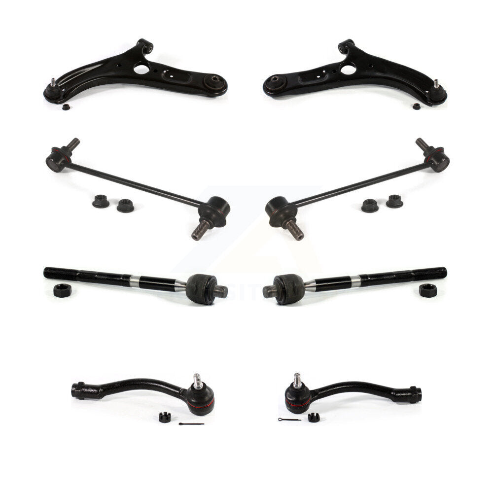 Control Arm And Ball Joint Tie Rod End Link Front Kit (8Pc) For Kia Forte Forte5