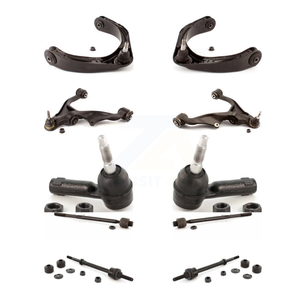 Control Arms Assembly And Lower Ball Joints Tie Rods Link Sway Bar Front Kit For