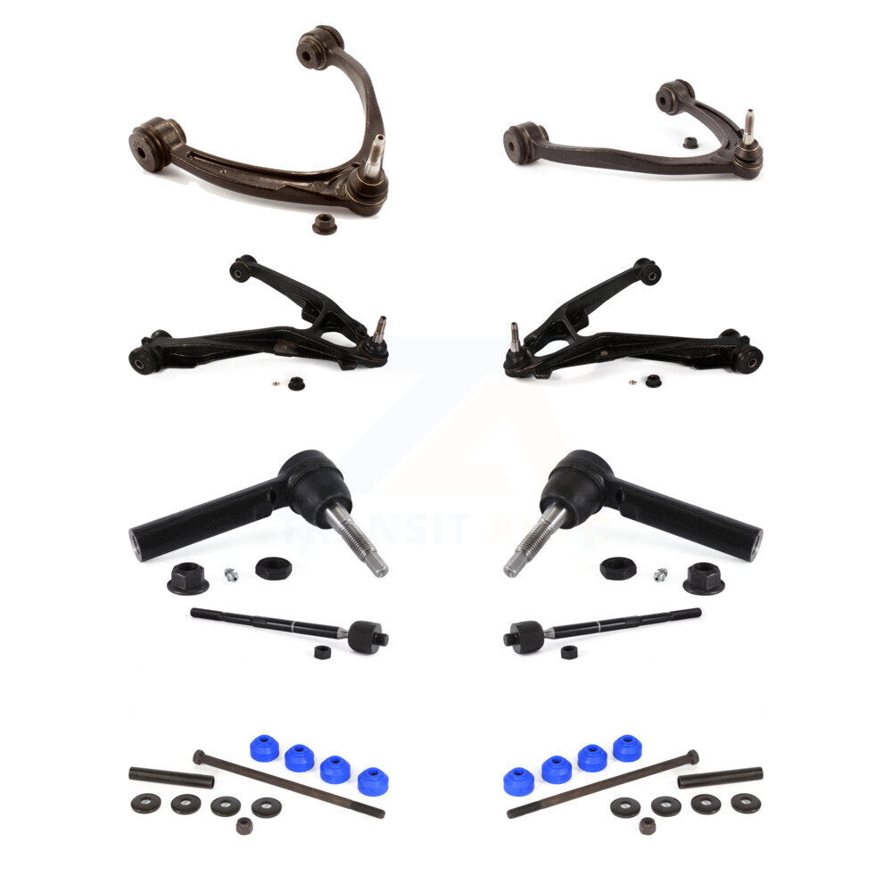 Control Arms & Lower Ball Joints Tie Rods Link Sway Bar Front Kit (10Pc) For GMC