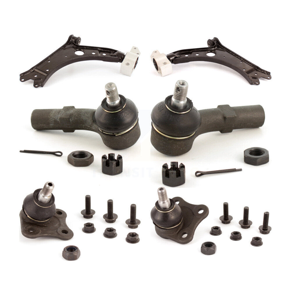 Suspension Control Arm Tie Rod End And Ball Joint Front Kit (6Pc) For Volkswagen