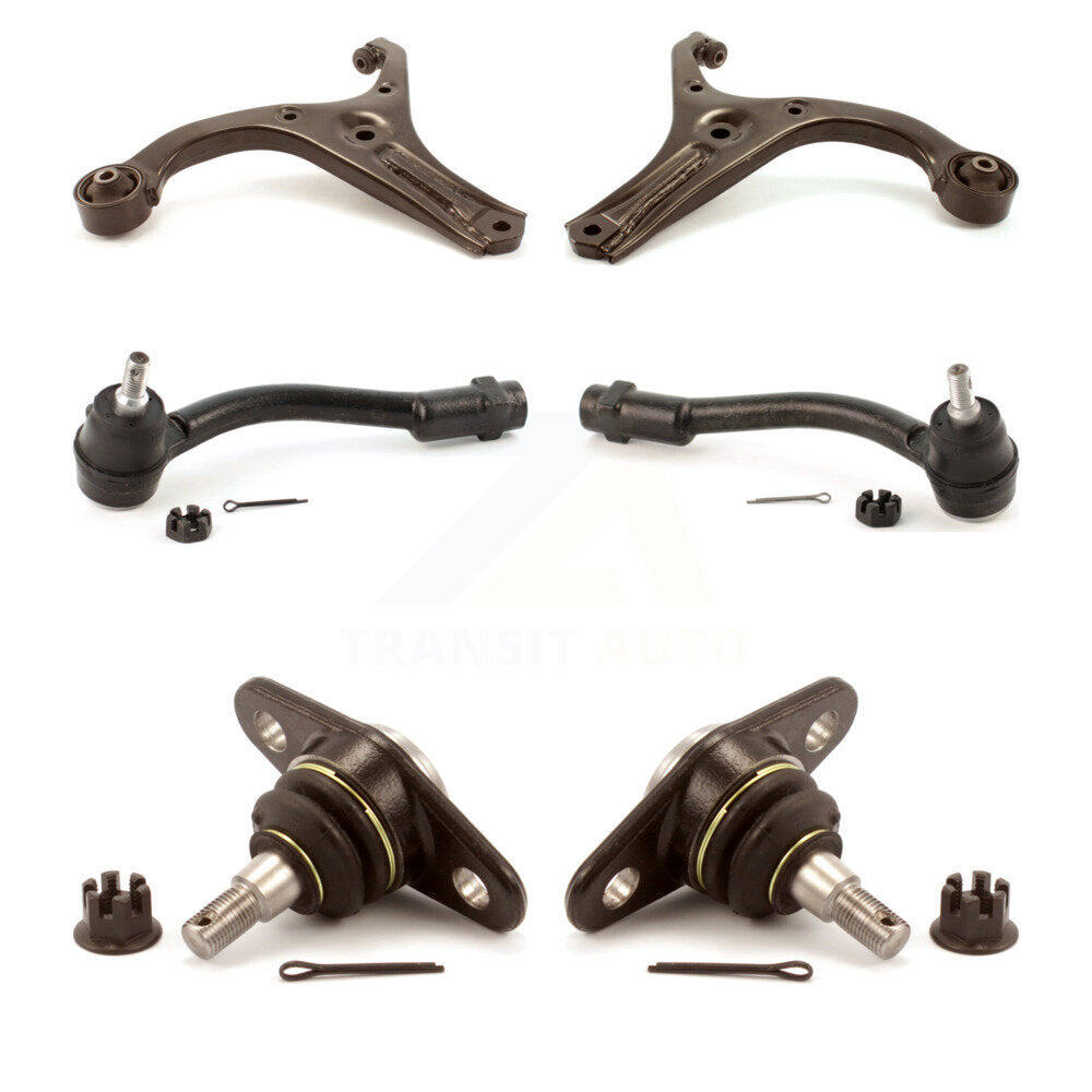 Suspension Control Arm Tie Rod End & Ball Joint Front Kit (6Pc) For Kia Rio Rio5