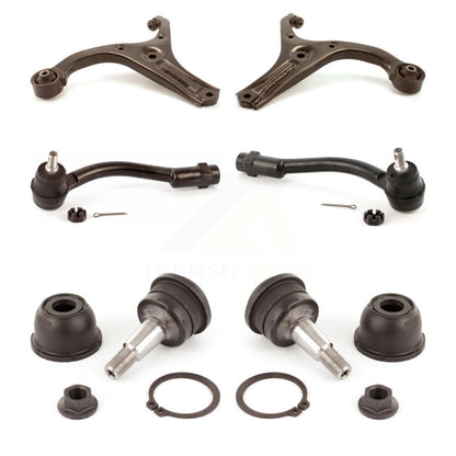 Suspension Control Arm Tie Rod End Ball Joint Front Kit (6Pc) For Hyundai Accent