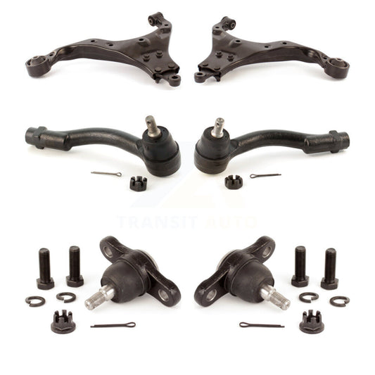 Suspension Arm Tie Rod End And Ball Joint Front Kit (6Pc) For Hyundai Tucson Kia