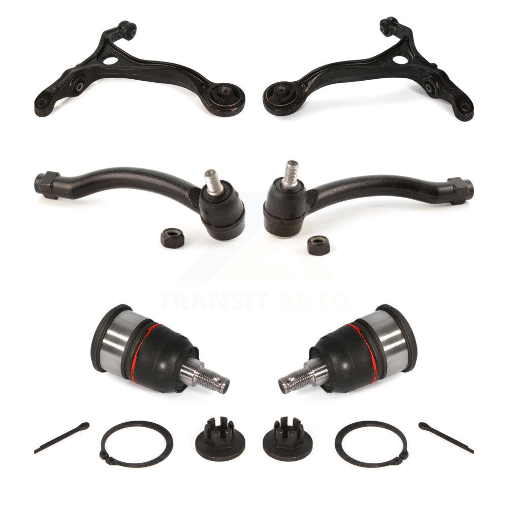 Suspension Control Arm Tie Rod End Ball Joint Front Kit (6Pc) For 04-07 Acura TL
