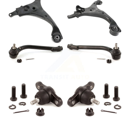 Suspension Control Arm Tie Rod End Ball Joint Front Kit (6Pc) For Kia Forte Koup