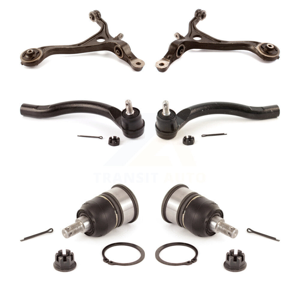 Suspension Control Arm Tie Rod End & Ball Joint Front Kit (6Pc) For Honda Accord