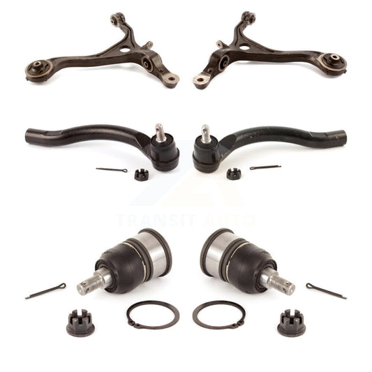 Suspension Control Arm Tie Rod End & Ball Joint Front Kit (6Pc) For Honda Accord