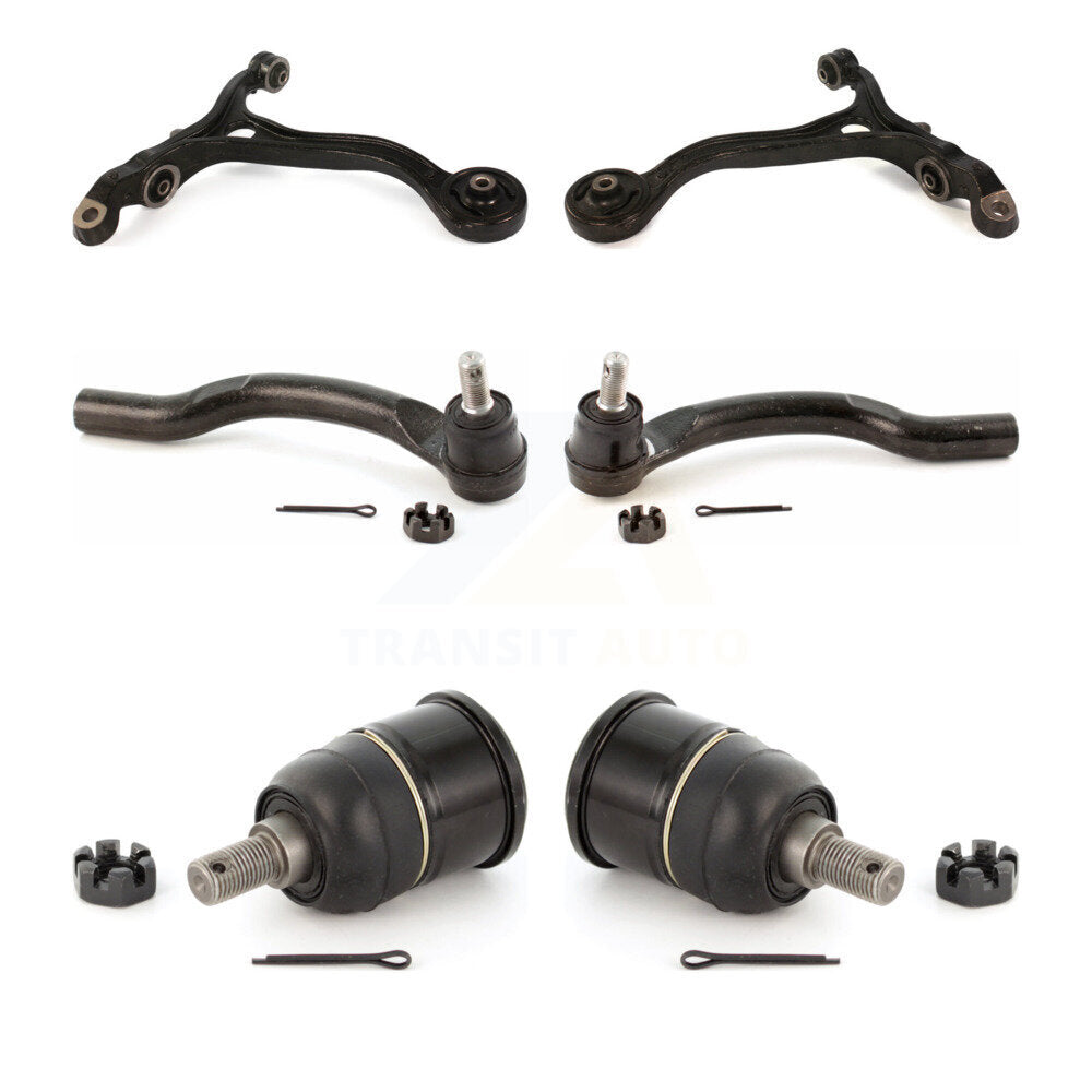 Suspension Control Arm Tie Rod End & Ball Joint Front Kit (6Pc) For Honda Accord