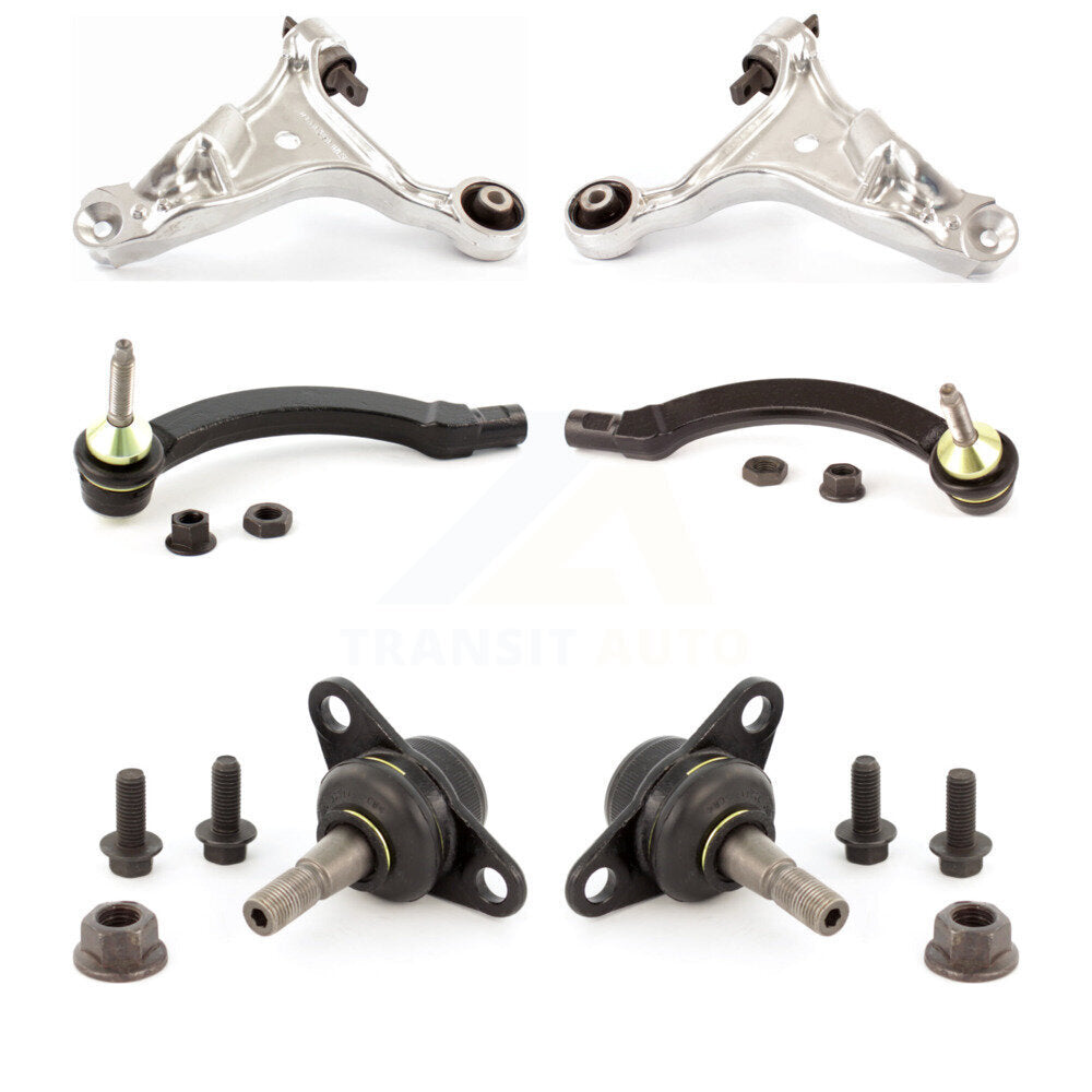 Suspension Control Arm Tie Rod End Ball Joint Front Kit (6Pc) For Volvo S60 FWD