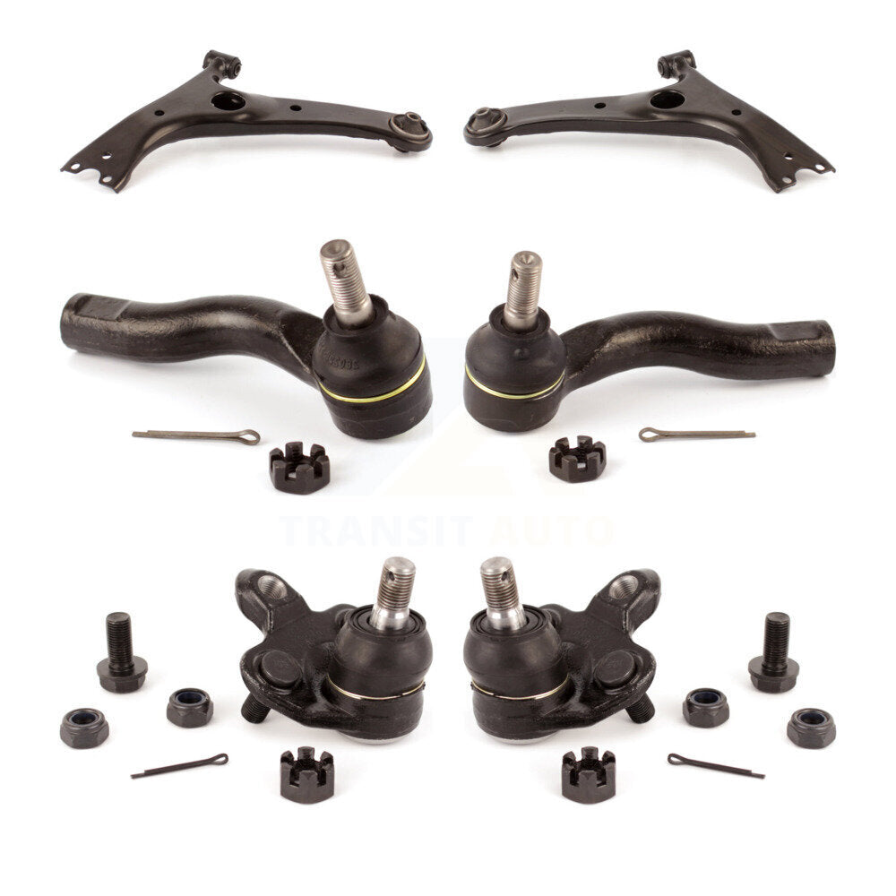 Suspension Control Arm Tie Rod End & Ball Joint Front Kit (6Pc) For Toyota RAV4