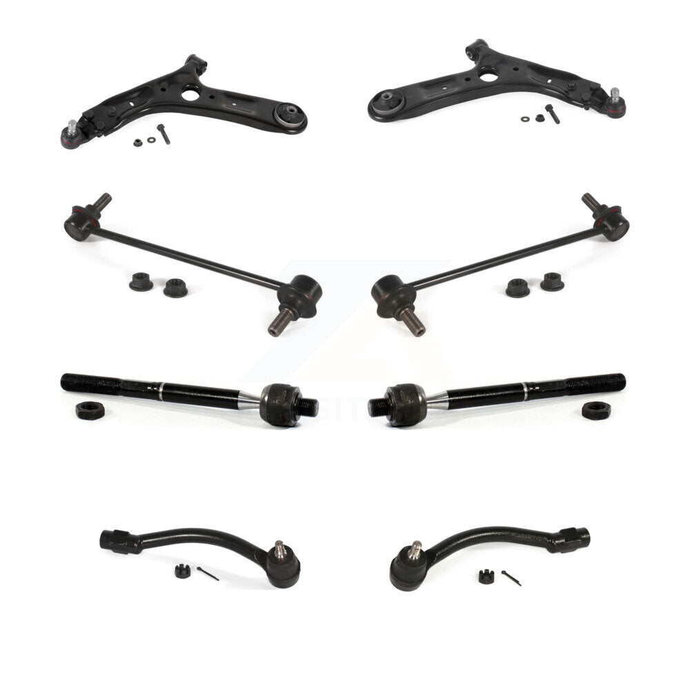 Control Arm Ball Joint Assembly Tie Rod End Link Front Kit (8Pc) For Kia Soul EV