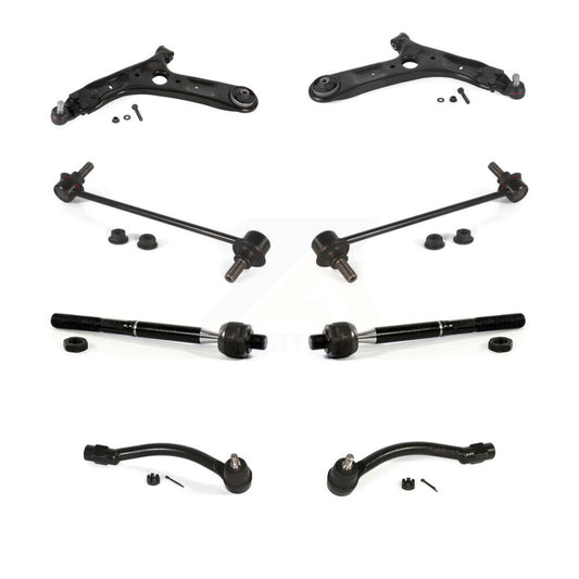Control Arm Ball Joint Assembly Tie Rod End Link Front Kit (8Pc) For Kia Soul EV