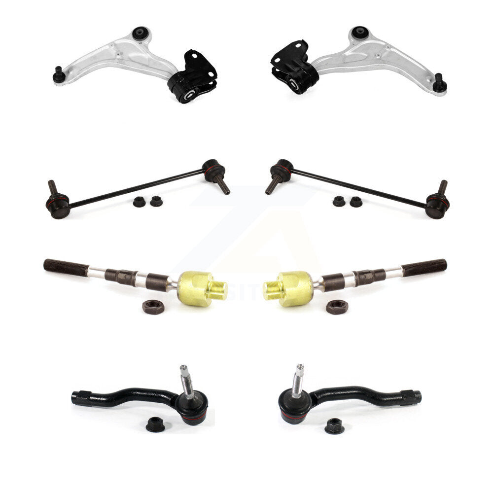 Suspension Control Arm Ball Joint Tie Rod End Link Front Kit (8Pc) For Ford Edge