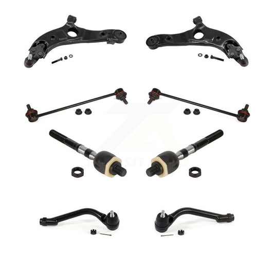Control Arm Ball Joint Tie Rod End Link Front Kit (8Pc) For Hyundai Santa Fe Kia
