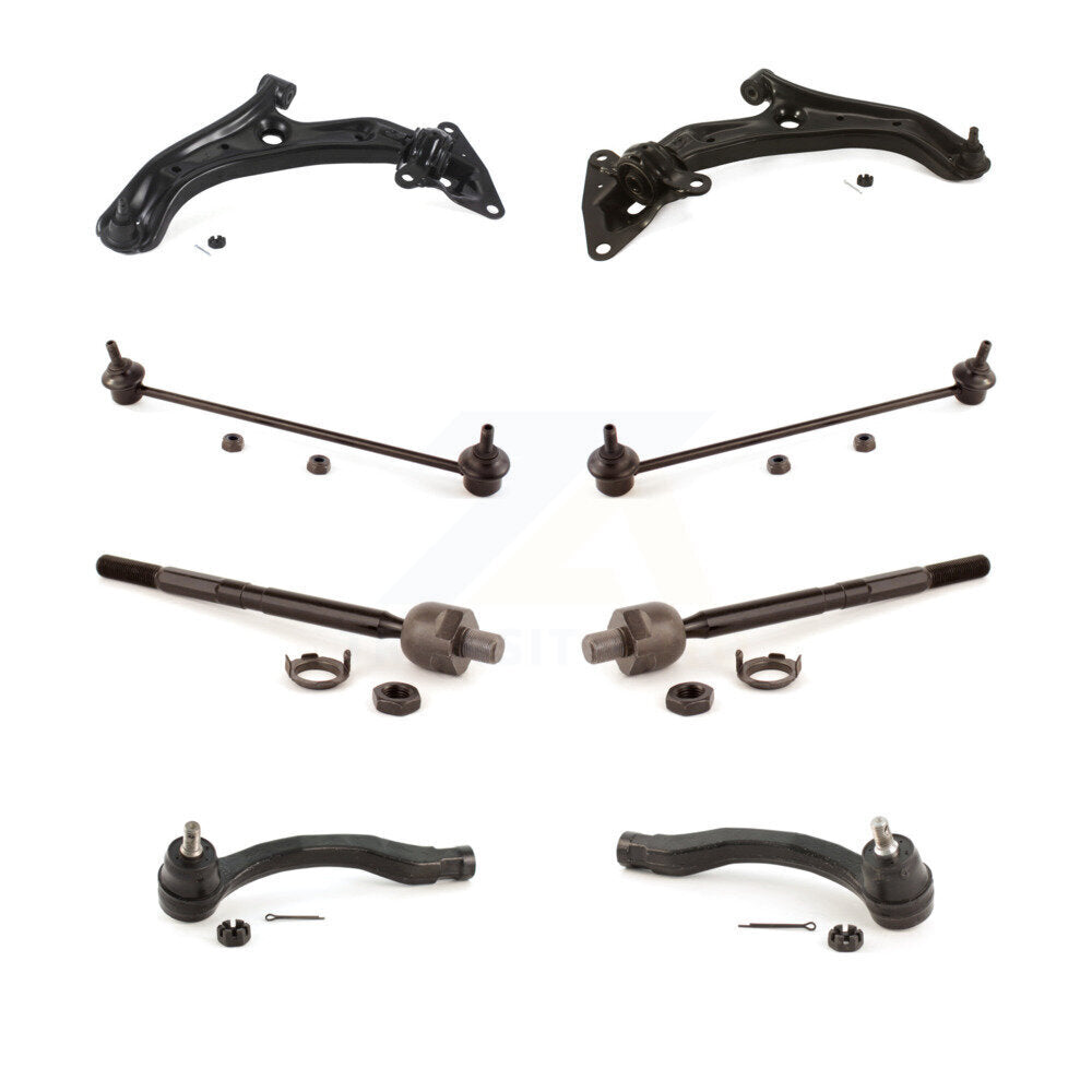 Control Arm Ball Joint Tie Rod End Link Front Kit (8Pc) For 2009-2014 Honda Fit