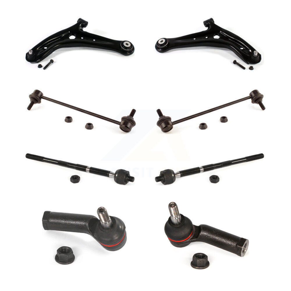 Control Arm Ball Joint Assembly Tie Rod End Link Front Kit (8Pc) For Ford Fiesta
