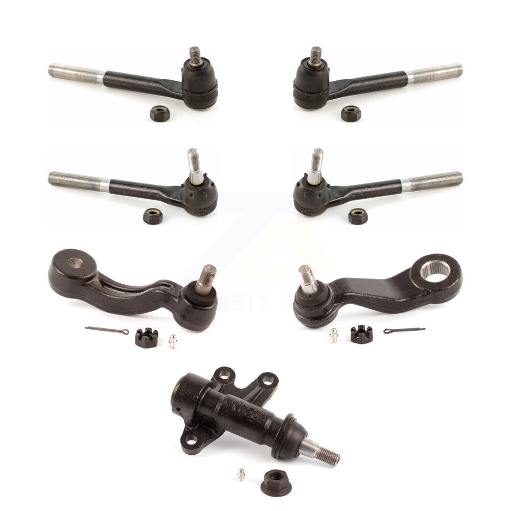 Inner Outer Tie Rod End Pitman Idler Arm & Bracket Front Kit (7Pc) For C1500 GMC