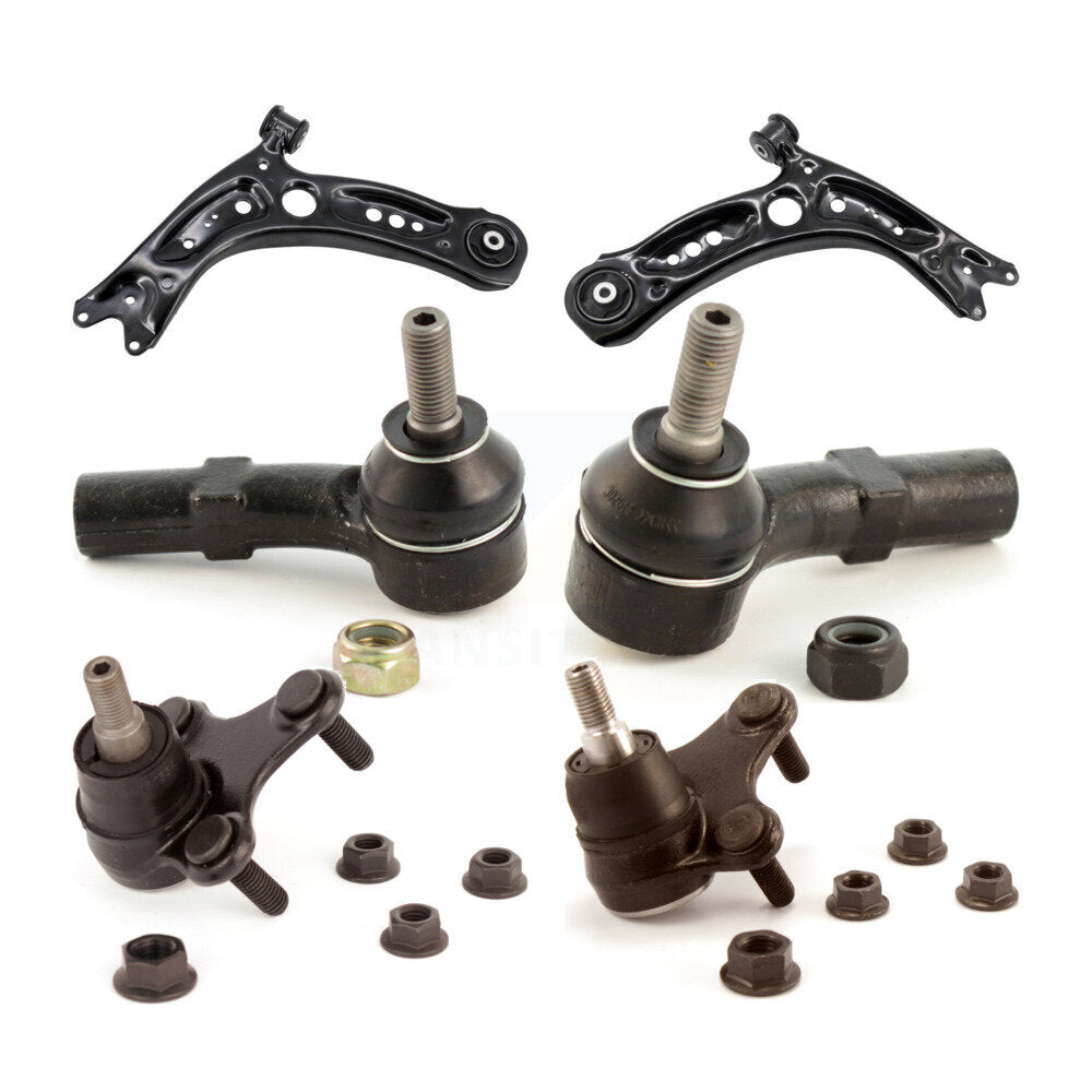 Suspension Control Arm Tie Rod End Ball Joint Front Kit (6Pc) For Volkswagen GTI