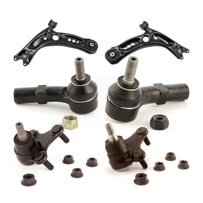 Suspension Control Arm Tie Rod End Ball Joint Front Kit (6Pc) For Volkswagen GTI
