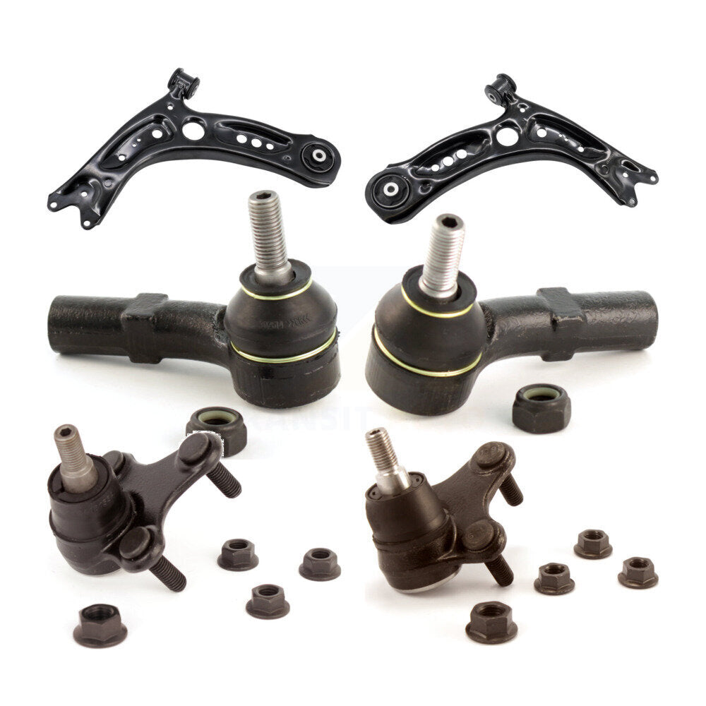 Suspension Control Arm Tie Rod End Ball Joint Front Kit (6Pc) For Volkswagen A3