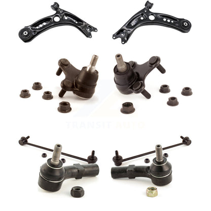 Suspension Control Arm Tie Rod End Link Ball Joint Front Kit (8Pc) For Jetta GTI