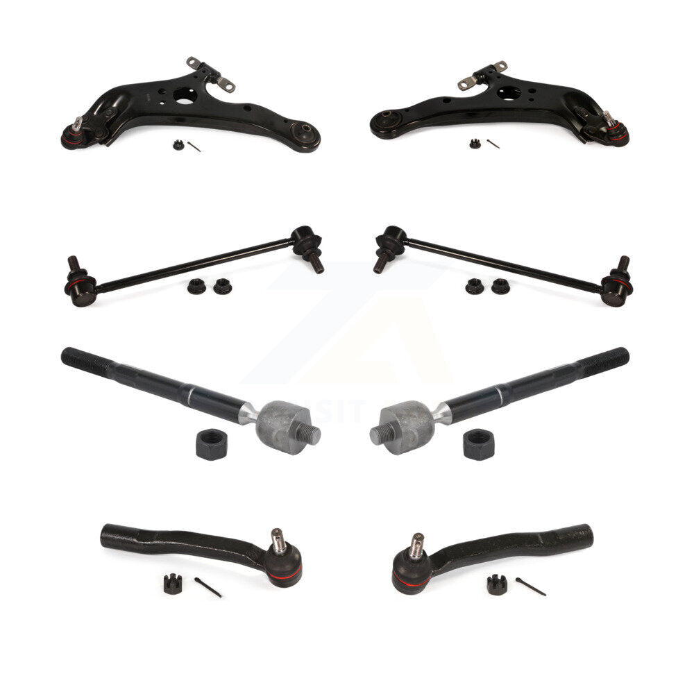 Control Arm Ball Joint Tie Rod End Link Front Kit (8Pc) For 11-20 Toyota Sienna