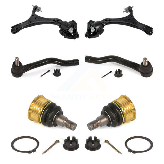 Suspension Control Arm Tie Rod End & Ball Joint Front Kit (6Pc) For Honda Accord