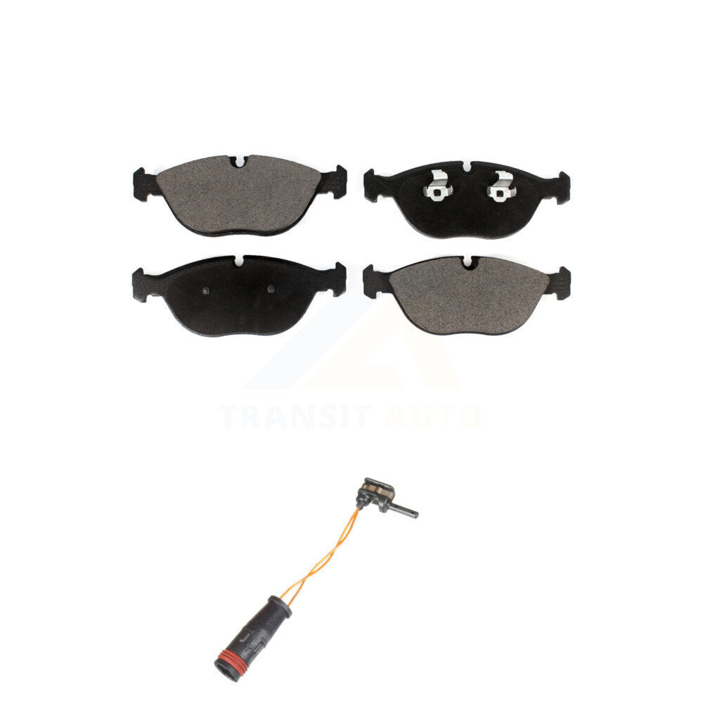 Ceramic Disc Brake Pad And Wear Sensor Front Kit For 2006 Mercedes-Benz E350 AWD
