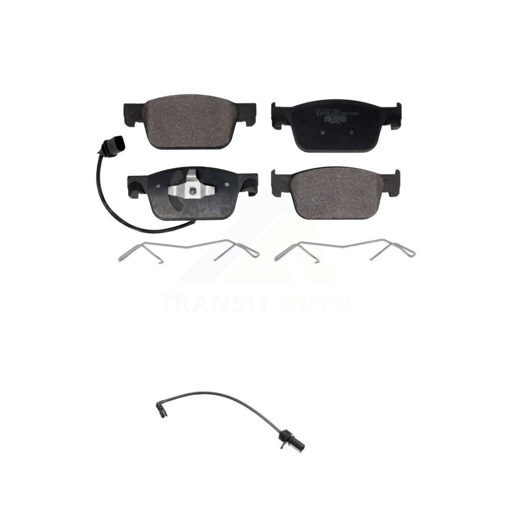 Ceramic Disc Brake Pads And Extra Wear Sensors Front Kit For Audi A4 Quattro