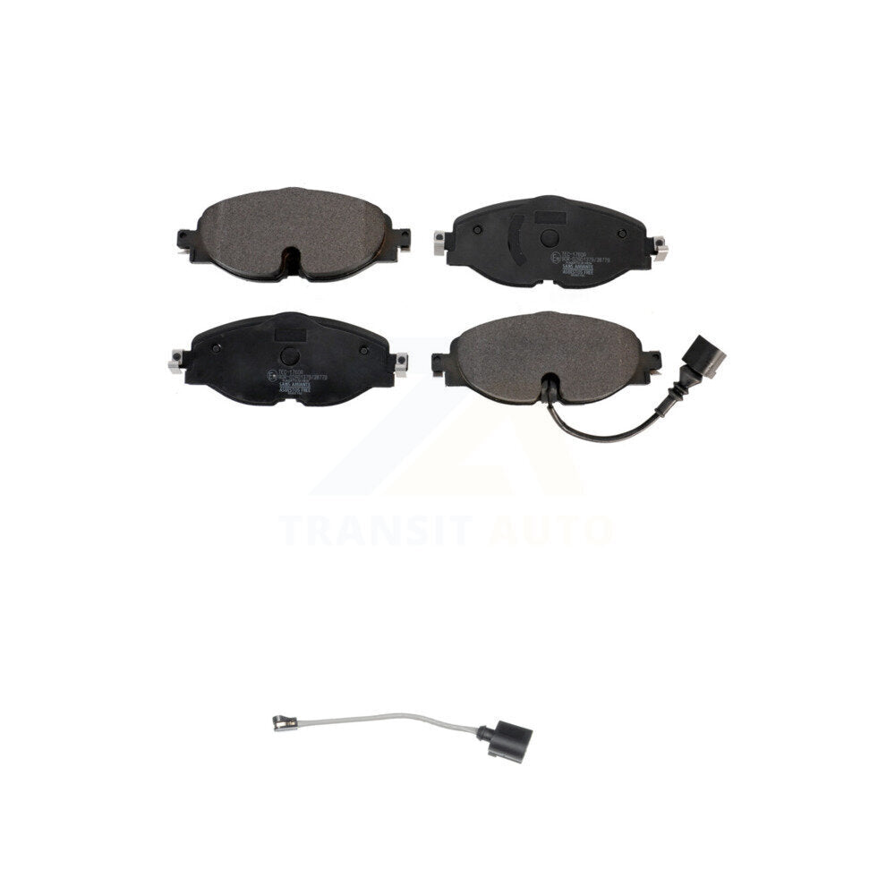 Ceramic Brake Pad Extra Wear Sensor Front Kit For Volkswagen Jetta Golf Taos GTI