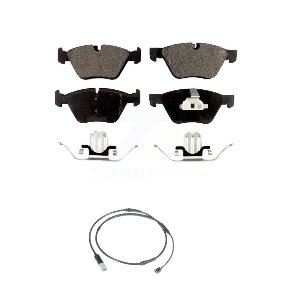 Ceramic Disc Brake Pads And Wear Sensors Front Kit For BMW 528i