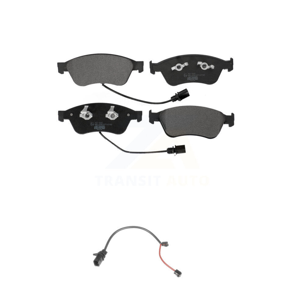 Ceramic Disc Brake Pads And Extra Wear Sensors Front Kit For 2011 Audi S6 5.2L