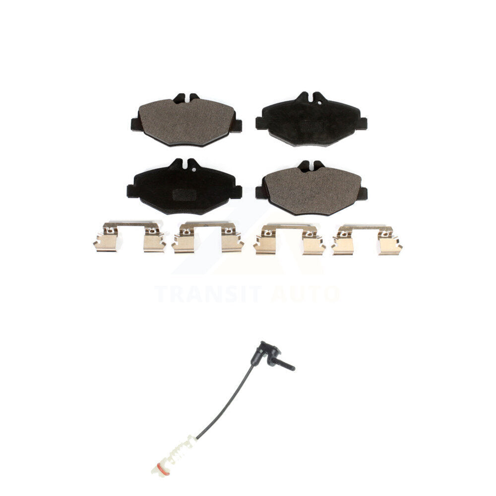 Ceramic Brake Pad & Wear Sensor Front Kit For Mercedes-Benz E320 Sedan with 3.2L