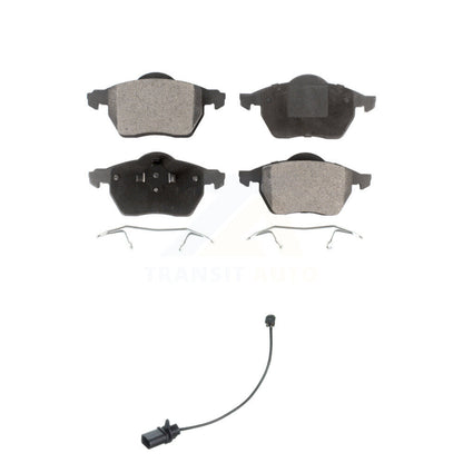 Ceramic Disc Brake Pads And Wear Sensors Front Kit For Volkswagen Passat