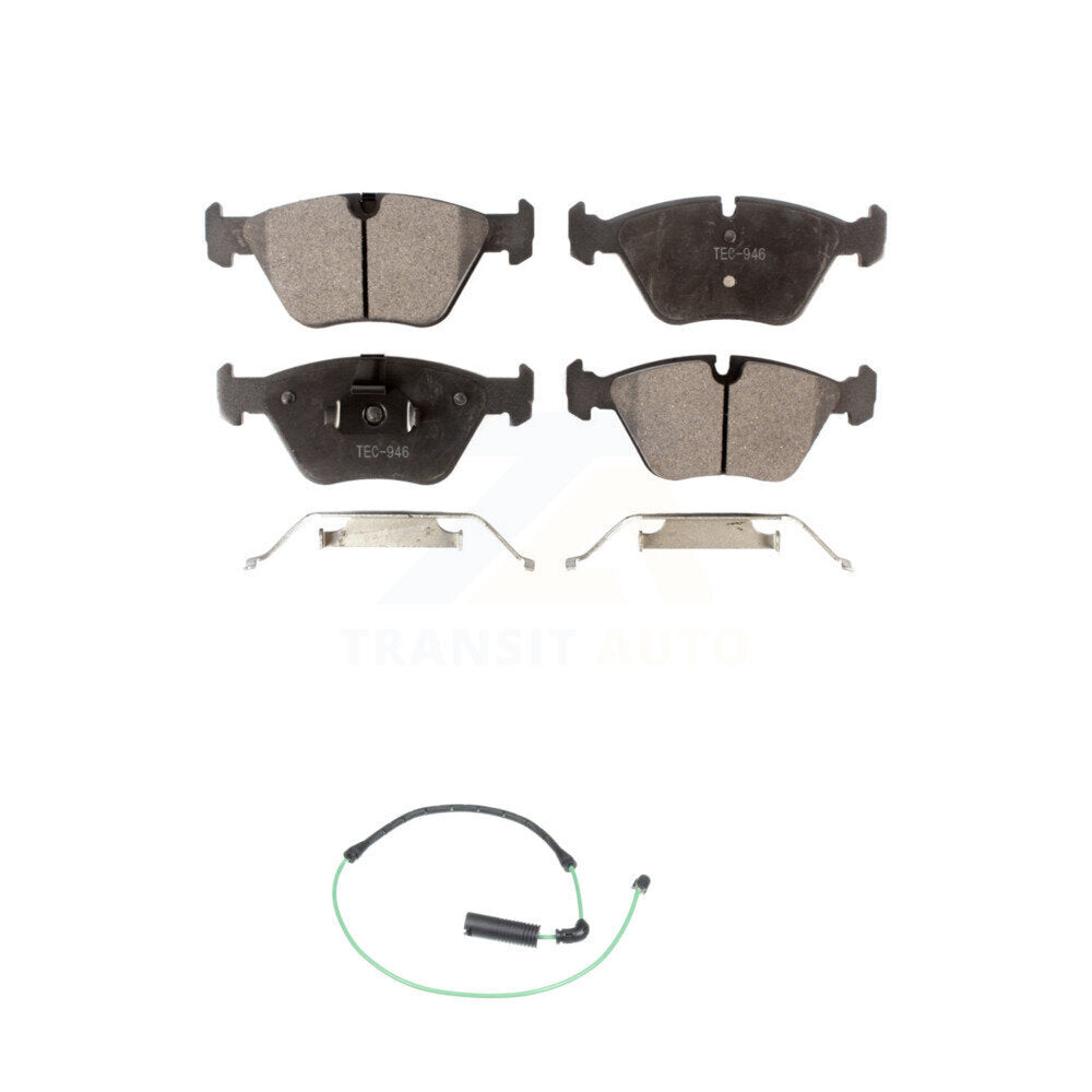 Ceramic Disc Brake Pads And Wear Sensors Front Kit For BMW 330Ci 330i 330xi M3