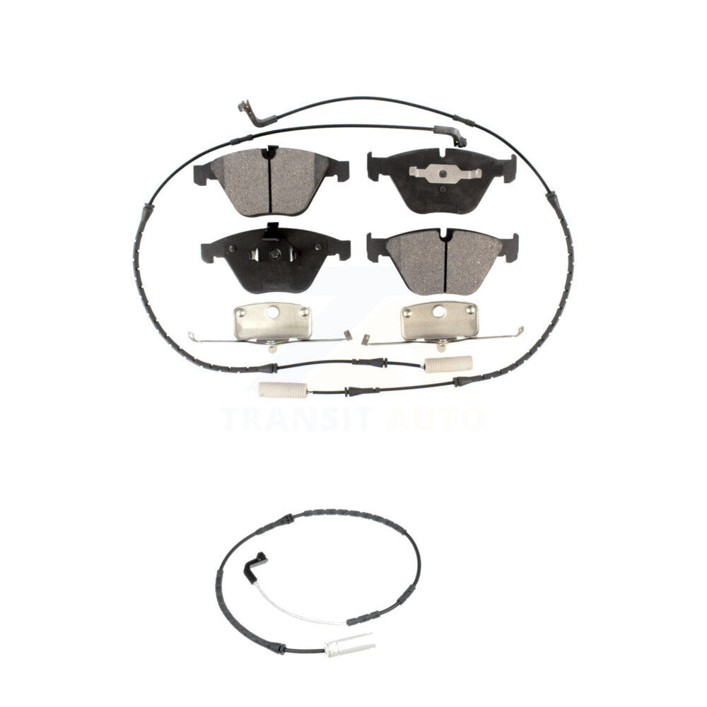 Ceramic Disc Brake Pad Extra Wear Sensor Front Kit For BMW 328i xDrive 335i 3.0L