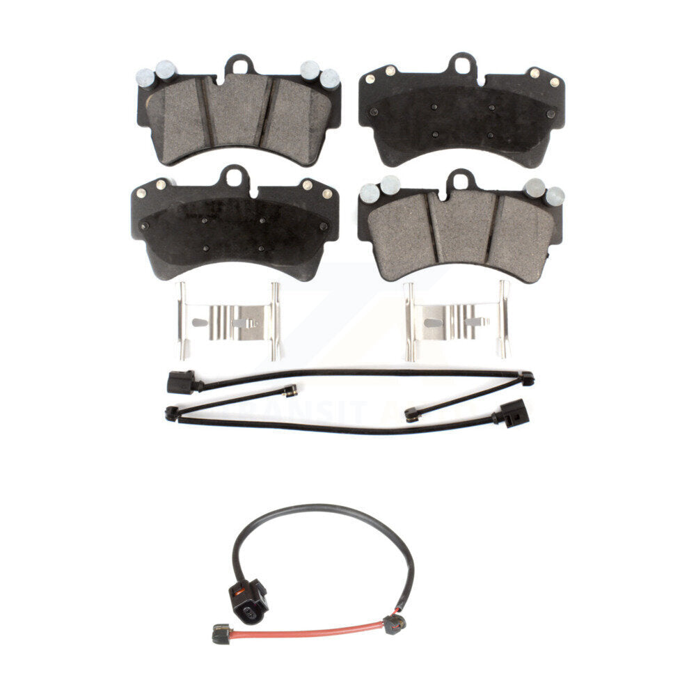 Ceramic Disc Brake Pads And Extra Wear Sensors Front Kit For Porsche Cayenne