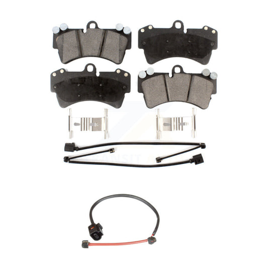 Ceramic Disc Brake Pads And Extra Wear Sensors Front Kit For Porsche Cayenne