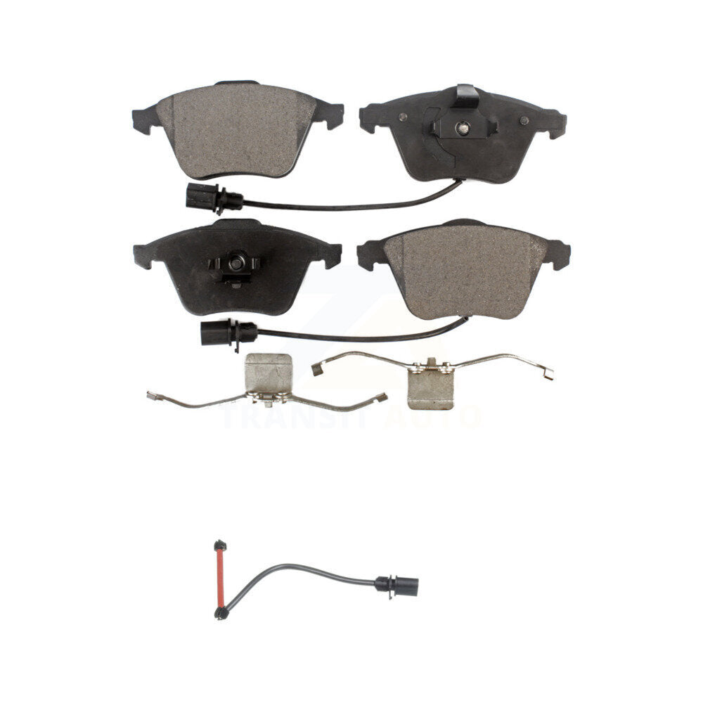 Ceramic Disc Brake Pads And Extra Wear Sensor Front Kit For 2011 Audi A6 Quattro
